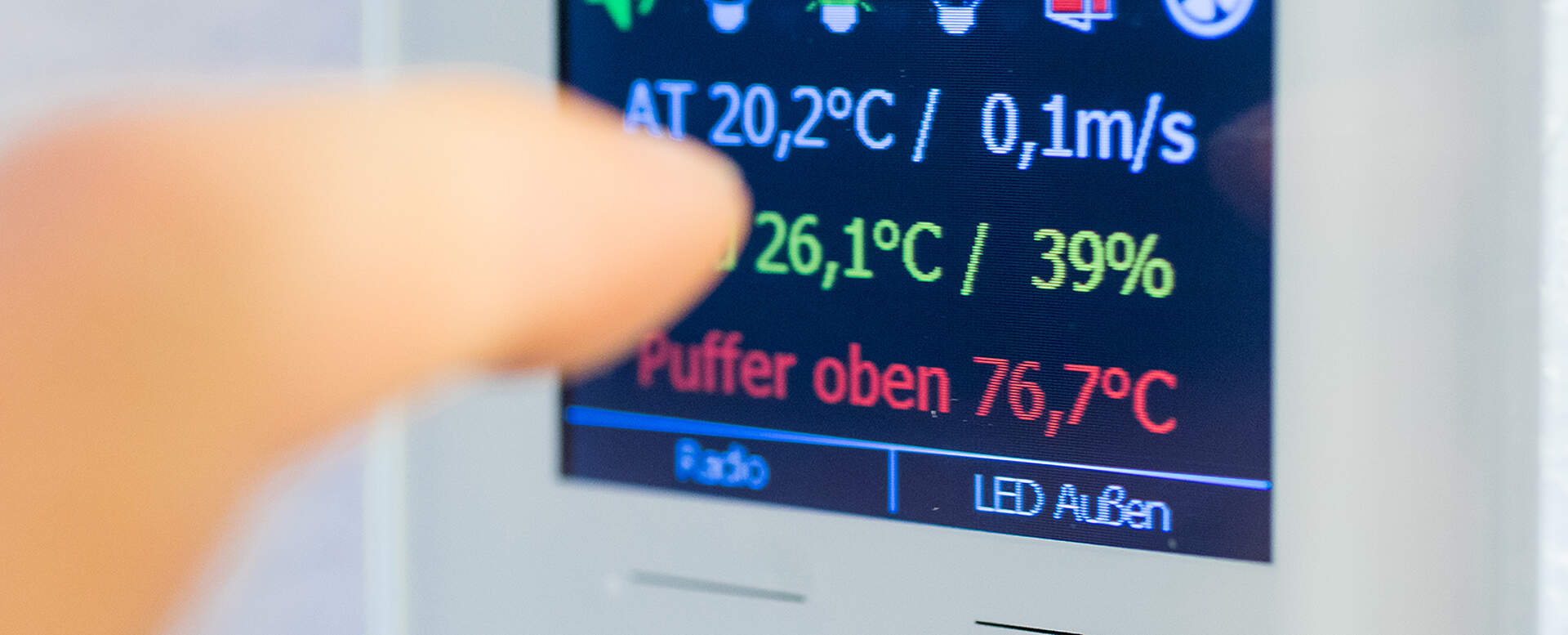 Bedienelement im Sonnenhaus+