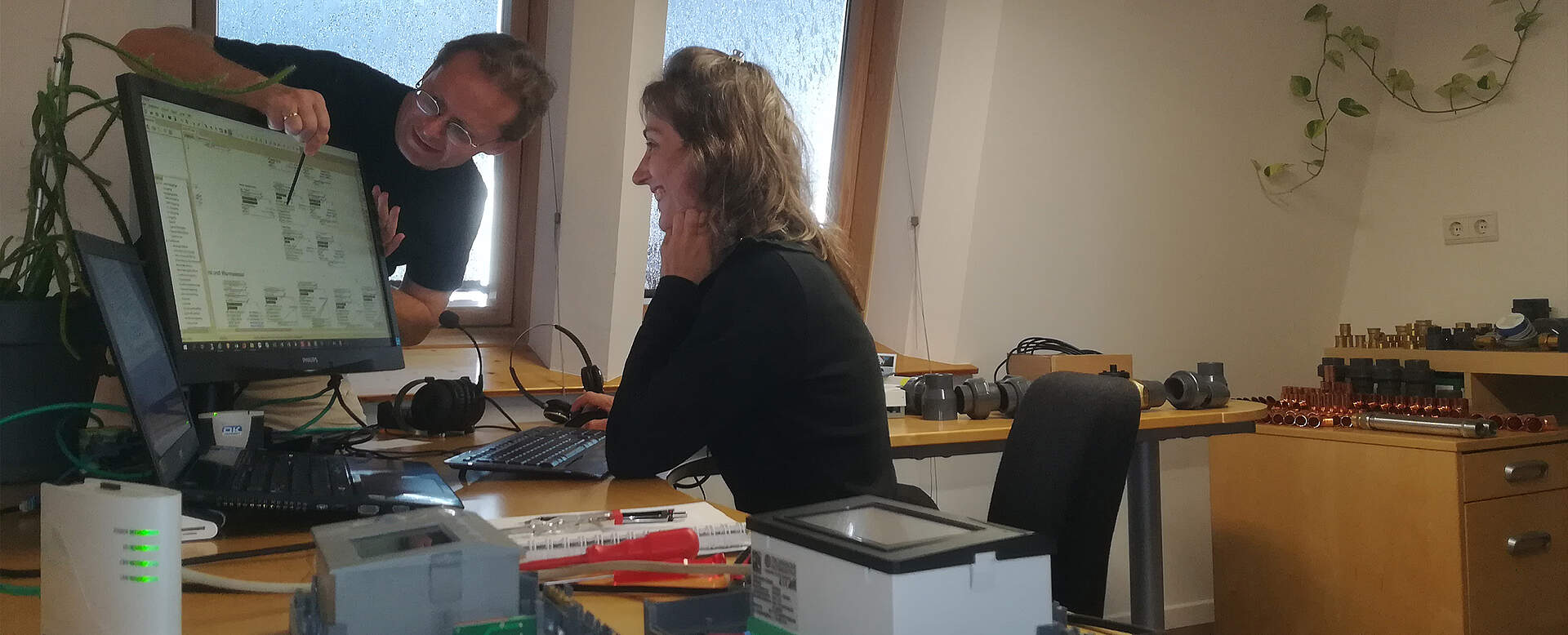Elke Stangl and Sigi Proyer are specialized in control engineering.