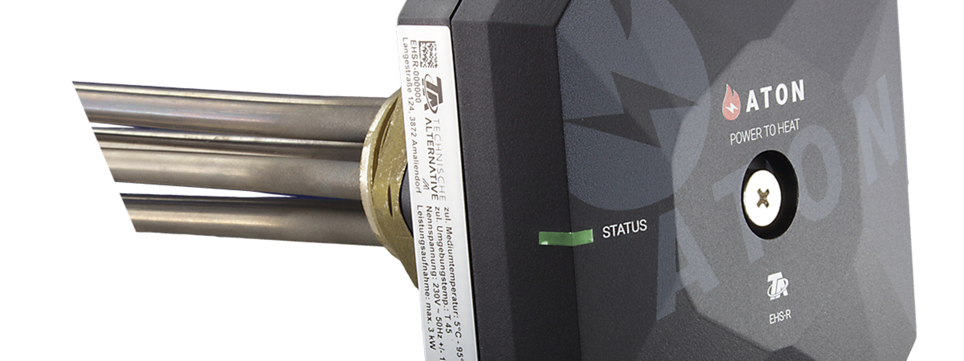 Variable controlable immersion heater EHS-R (50 - 3000 W) Stufenlos regelbarer Heizstab (50 W - 3 kW)